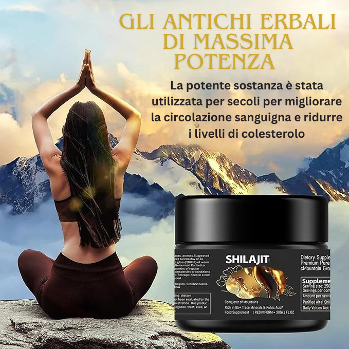 Shilajit™ 100% Čistý z Himalájí – Purifikovaná živica pre energiu a vitalitu