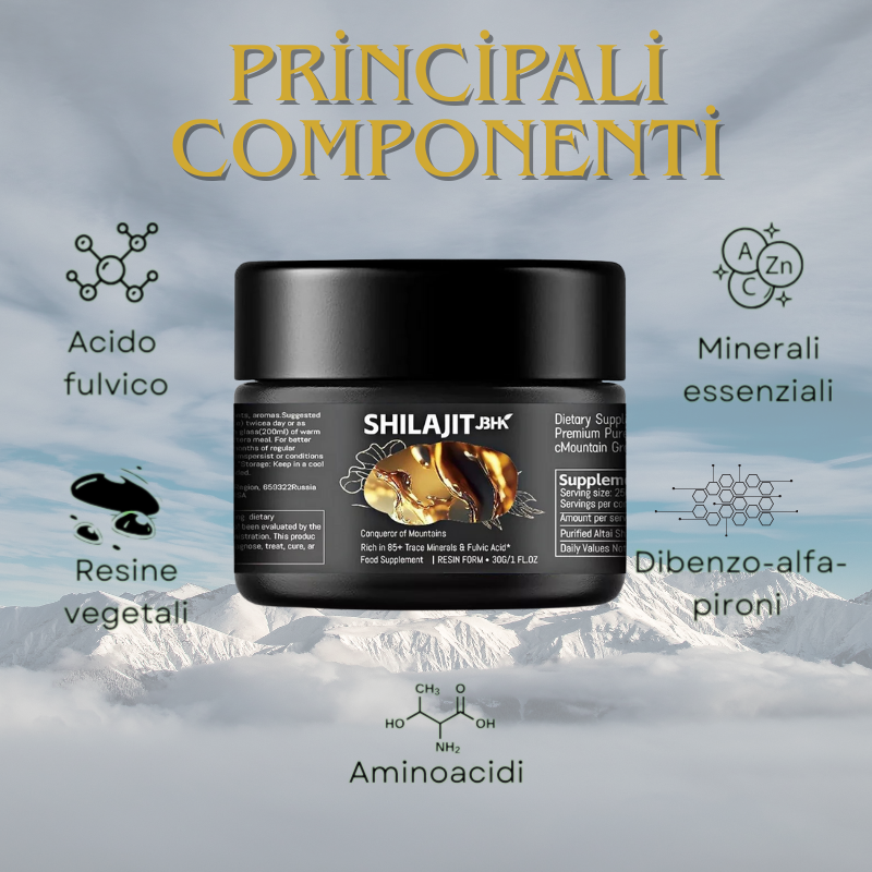 Shilajit™ 100% Čistý z Himalájí – Purifikovaná živica pre energiu a vitalitu